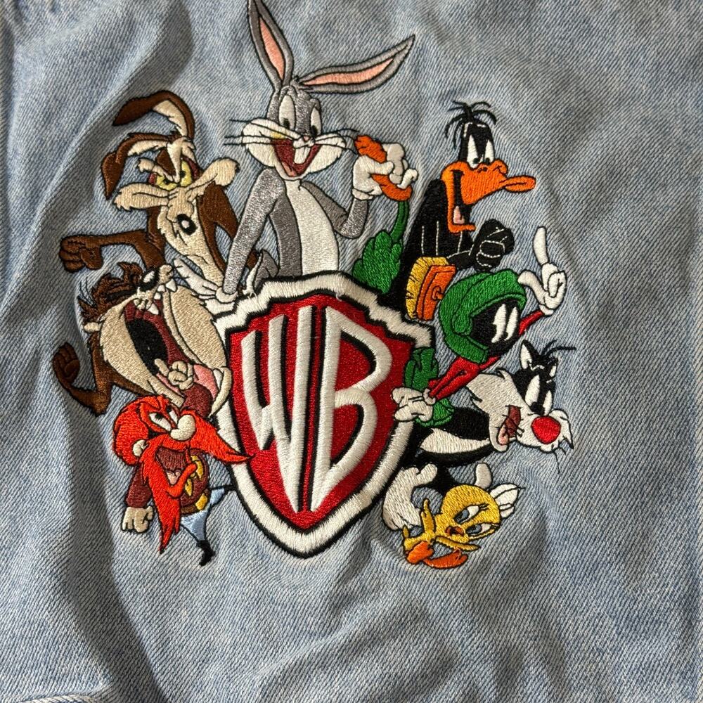Warner Bros Studio Store Kids "LOONEYTUNES" Denim Jean Jacket Size XS